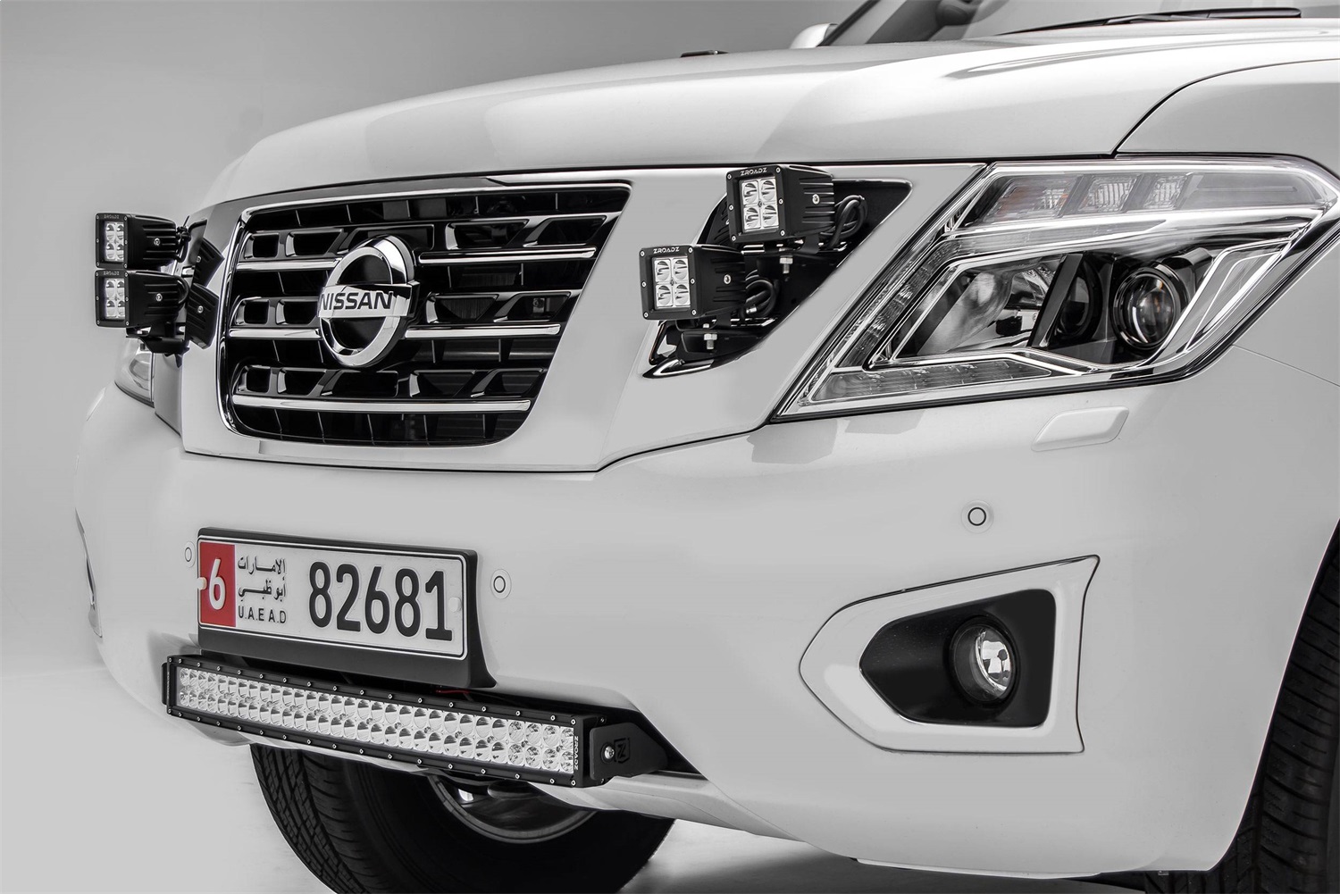 ZROADZ Z417871-KIT4 - OEM Grille LED Kit; Incl. [4] 3 in. LED Pod Lights And Universal Wiring Harness; For 2010-2017 Nissan Patrol Y62 Models;