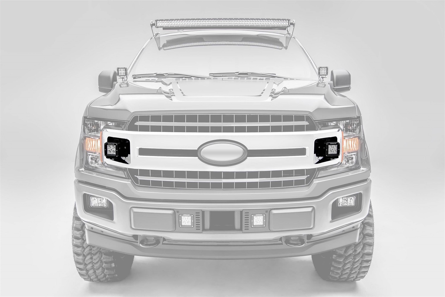 ZROADZ Z415751-KIT - OEM Grille LED Kit, Black, Mild Steel, Bolt-On, Includes (2) 3 Inch  LED Pod Lights and Universal Wiring Harness, Mounts to grille near headlight