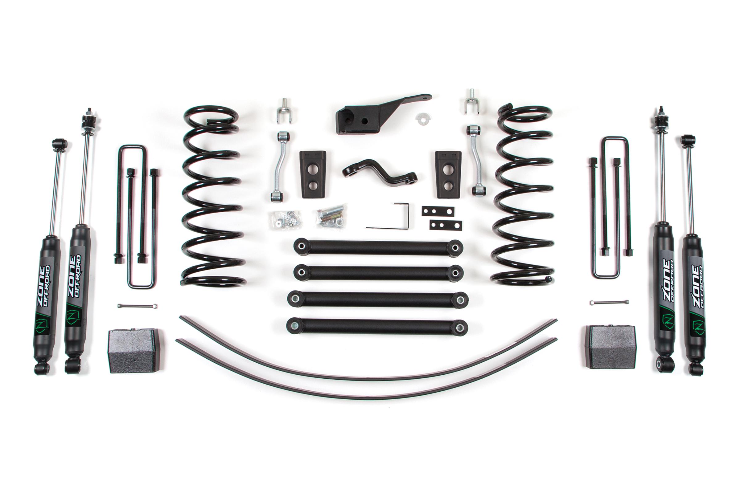 Zone Offroad ZOND44N - 94-99 Dodge RAM 1500 5 Inch Coil Spring Lift Kit With Nitro Shocks Offroad Zone Offroad ZOND44N - 94-99 Dodge RAM 1500 5 Inch Coil Spring Lift Kit With Nitro Shocks Offroad