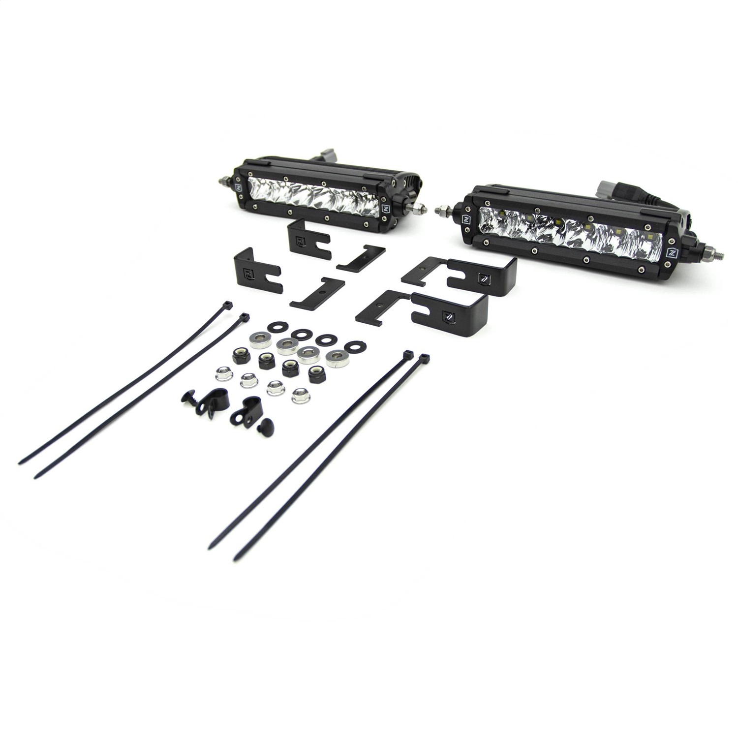 ZROADZ Z412281-KIT - 2019-2021 GMC Sierra 1500 OEM Grille LED Kit with (2) 6 Inch LED Straight Single Row Slim Light Bars - PN #