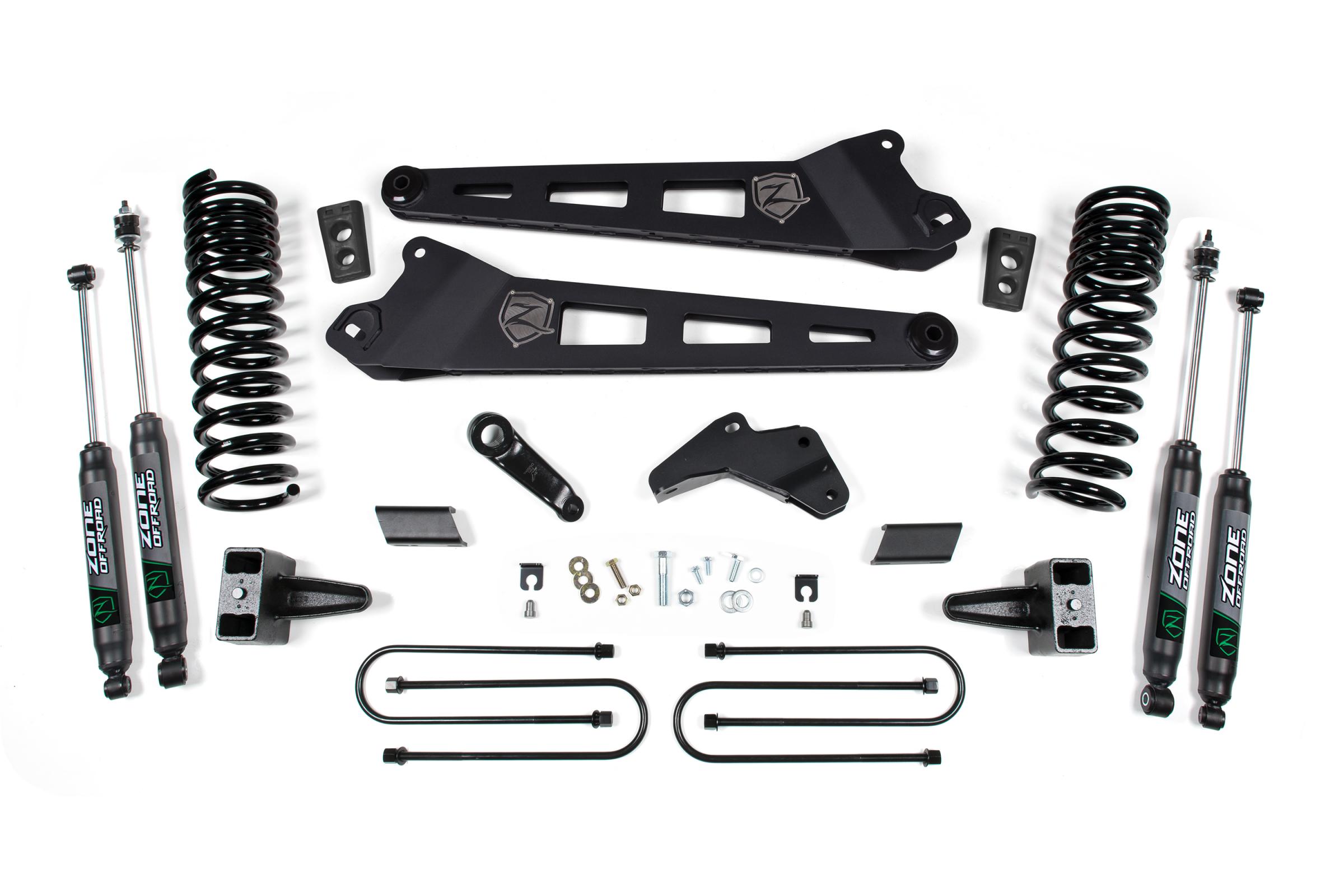 Zone Offroad ZOND67N - 13-18 RAM 3500 5.5 Inch Replacement Radius Arm Lift Kit Gas With Nitro Shocks  Offroad Zone Offroad ZOND67N - 13-18 RAM 3500 5.5 Inch Replacement Radius Arm Lift Kit Gas With Nitro Shocks  Offroad