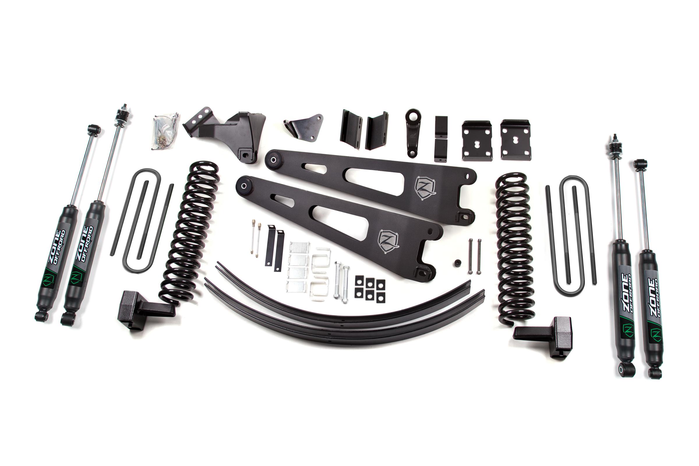 Zone Offroad ZONF35N - 08-10 Ford F-250/F-350 Super Duty 6 Inch Lift Kit Diesel With Overload With Nitro Shocks Offroad Zone Offroad ZONF35N - 08-10 Ford F-250/F-350 Super Duty 6 Inch Lift Kit Diesel With Overload With Nitro Shocks Offroad