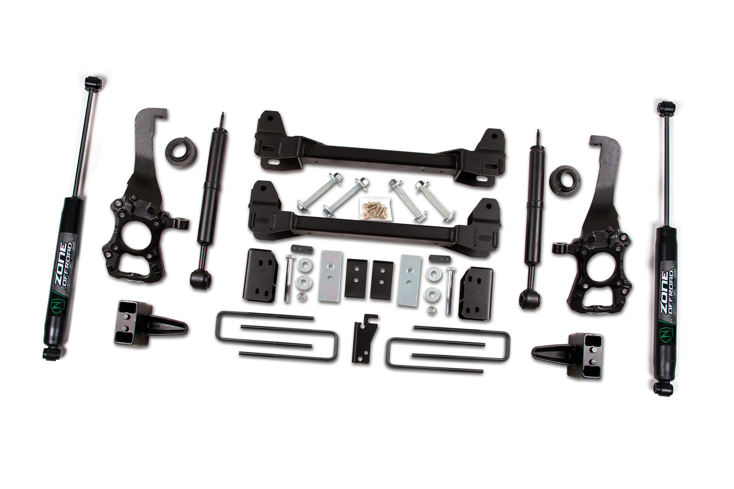 Zone Offroad ZONF20N - 09-10 Ford F-150 2WD 6 Inch Knuckle and Strut Lift Kit With Nitro Shocks  Offroad