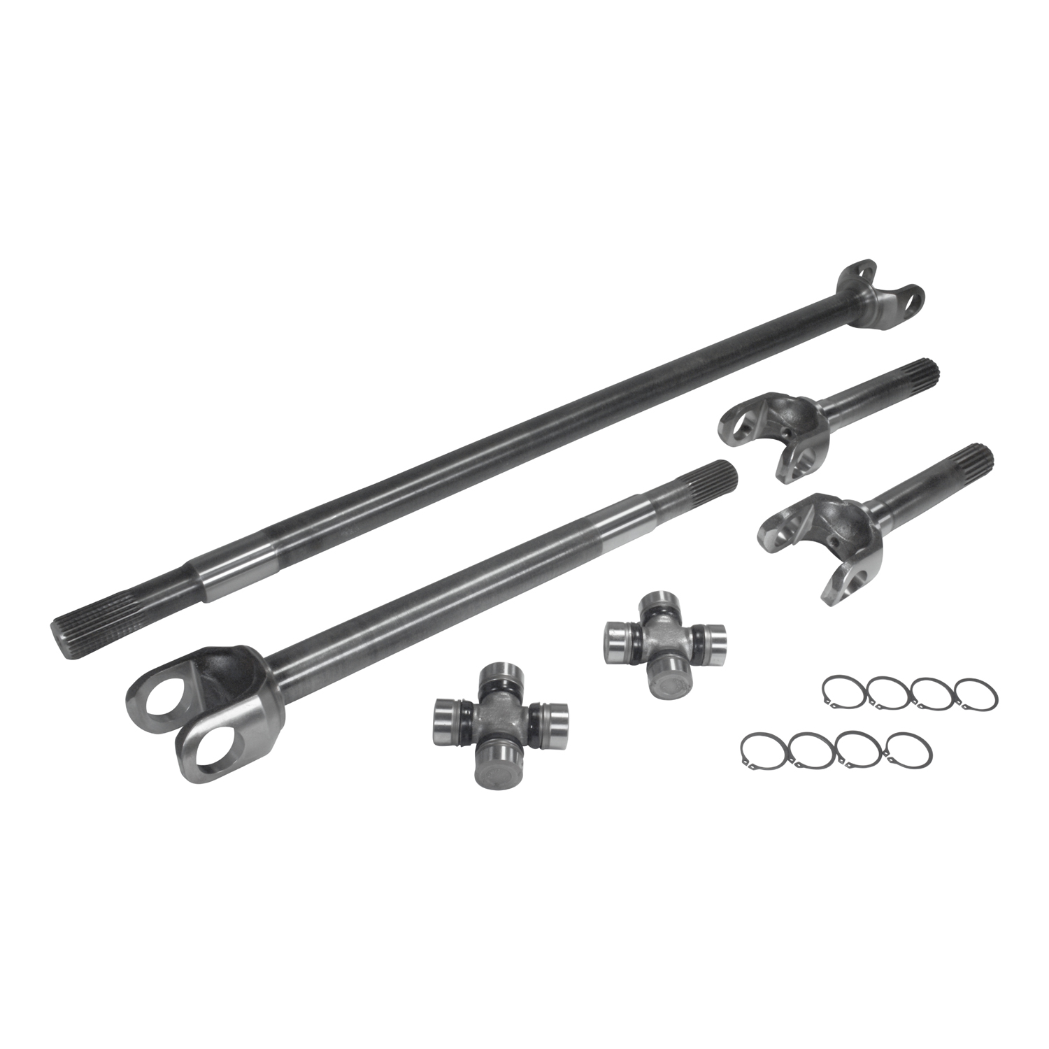 Yukon Gear YA W24118 - Front 4340 Chrome-Moly Replacement Axle Kit For 79-87 GM 8.5in 1/2 Ton Truck and Blazer