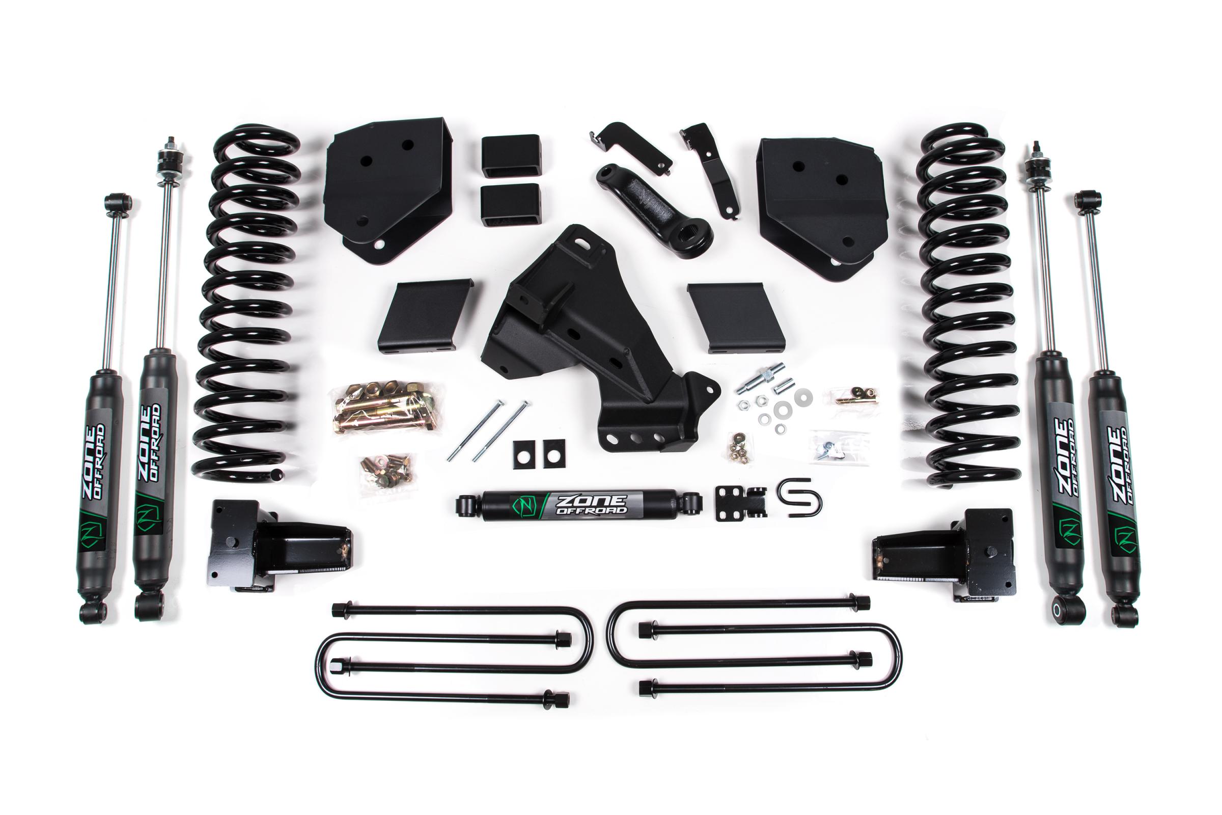Zone Offroad ZONF63N - 20-22 Ford F-250/F-350 Super Duty 7 Inch Radius Arm Drop Lift Kit With Nitro Shocks Gas Offroad Zone Offroad ZONF63N - 20-22 Ford F-250/F-350 Super Duty 7 Inch Radius Arm Drop Lift Kit With Nitro Shocks Gas Offroad