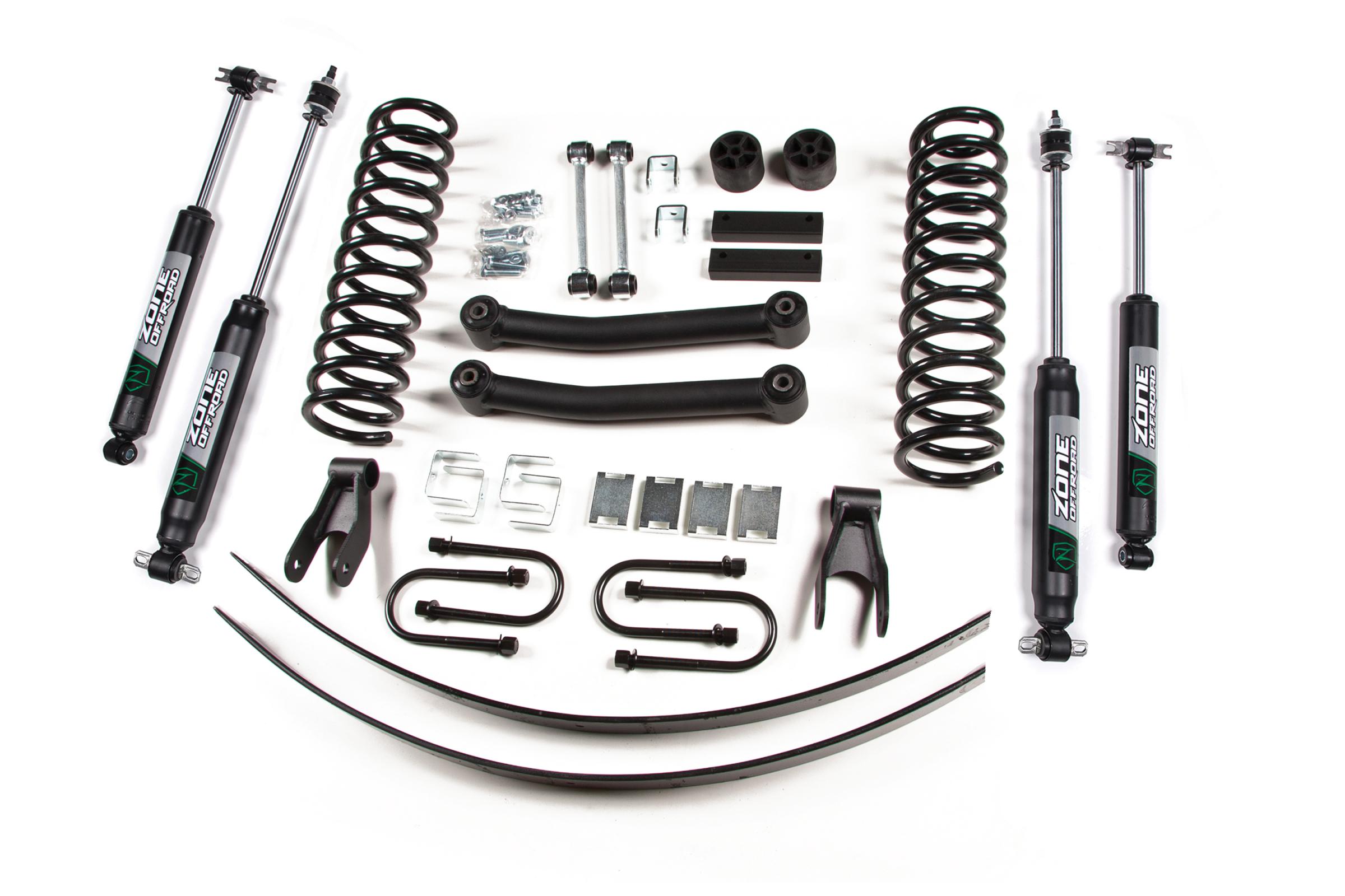 Zone Offroad ZONJ9N - 84-01 Jeep Cherokee XJ 4.5 Inch Coil Spring Lift Kit With Dana 35 Axle With Nitro Shocks Offroad Zone Offroad ZONJ9N - 84-01 Jeep Cherokee XJ 4.5 Inch Coil Spring Lift Kit With Dana 35 Axle With Nitro Shocks Offroad
