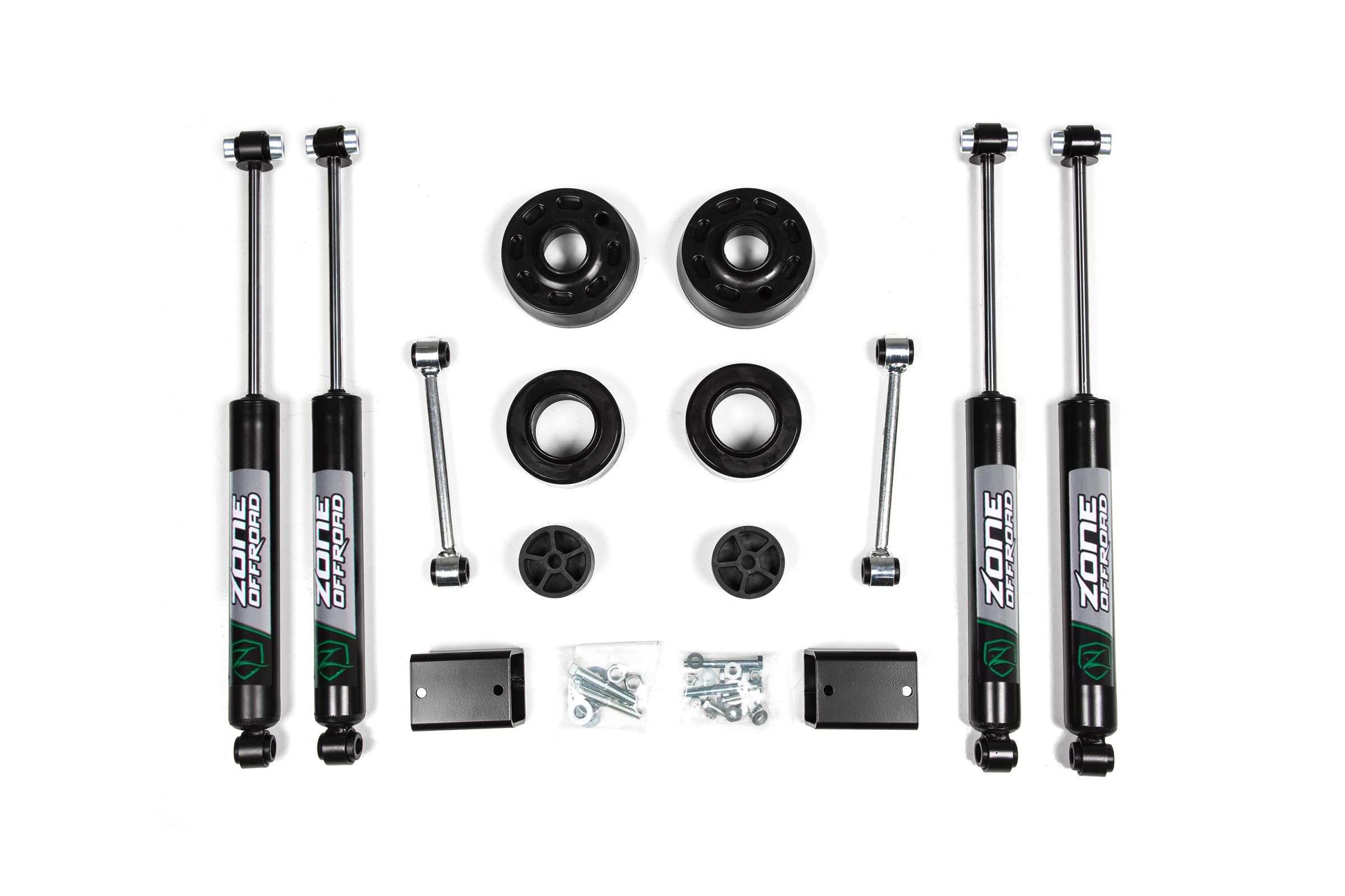 Zone Offroad ZONJ30N - 18-24 Jeep Wrangler JL 2 Inch Coil Spring Spacer Lift Kit With Nitro Shocks Offroad Zone Offroad ZONJ30N - 18-24 Jeep Wrangler JL 2 Inch Coil Spring Spacer Lift Kit With Nitro Shocks Offroad