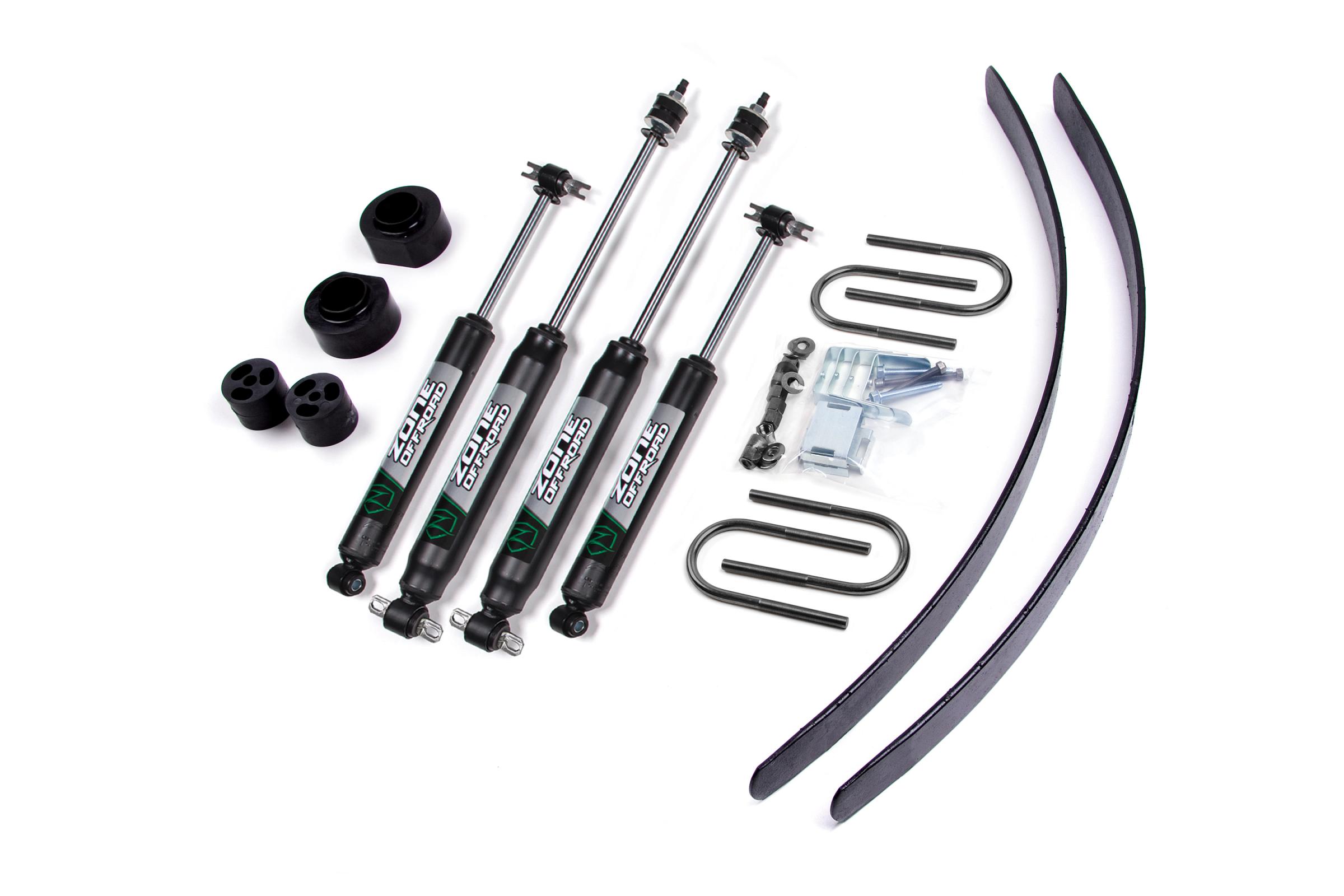 Zone Offroad ZONJ5N - 84-01 Jeep Cherokee XJ 2 Inch Lift Kit With Dana 35 Axle With Nitro Shocks Offroad Zone Offroad ZONJ5N - 84-01 Jeep Cherokee XJ 2 Inch Lift Kit With Dana 35 Axle With Nitro Shocks Offroad