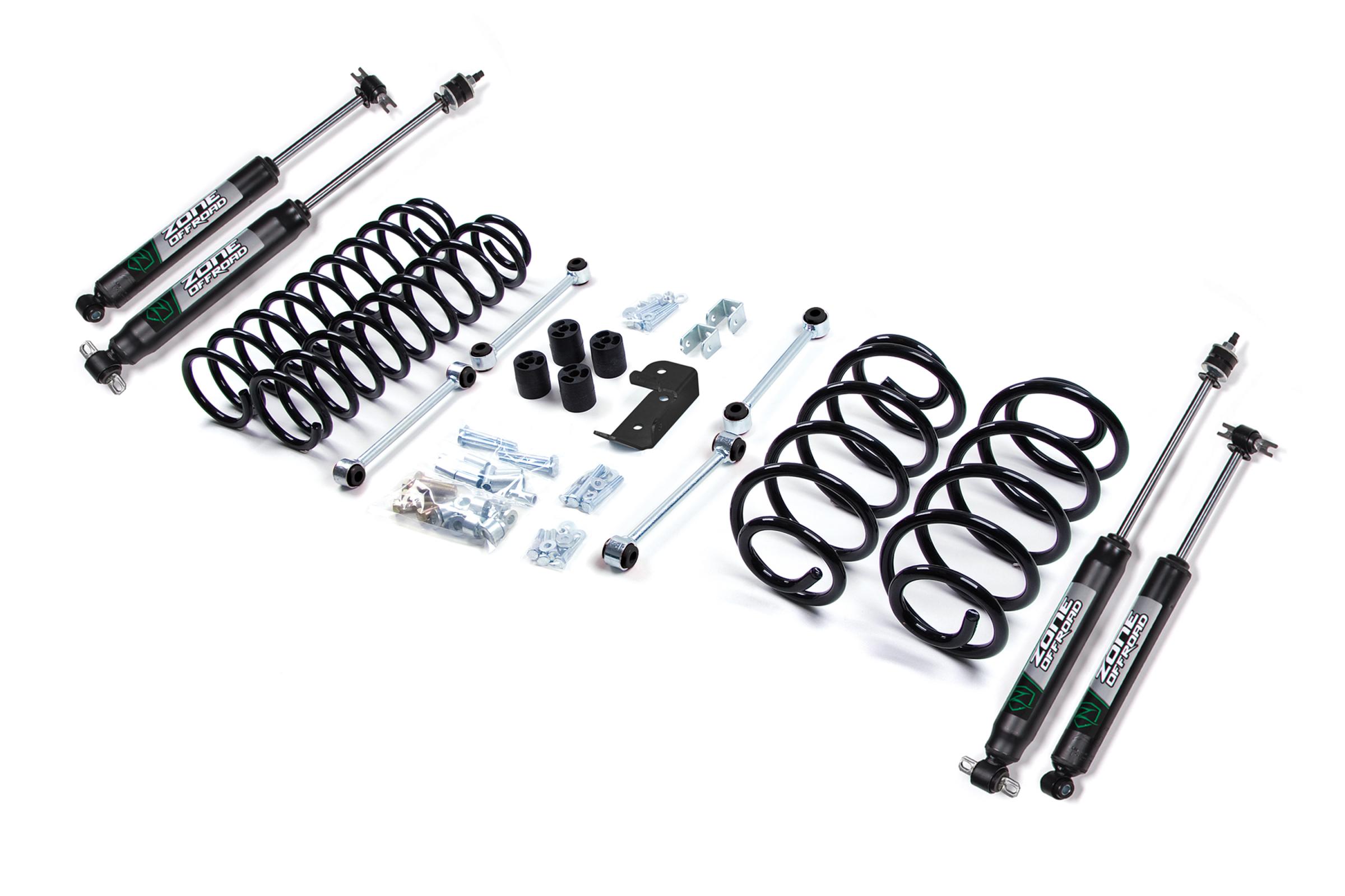 Zone Offroad ZONJ3N - 03-06 Jeep Wrangler TJ 3 Inch Coil Spring Lift Kit With Nitro Shocks  Offroad