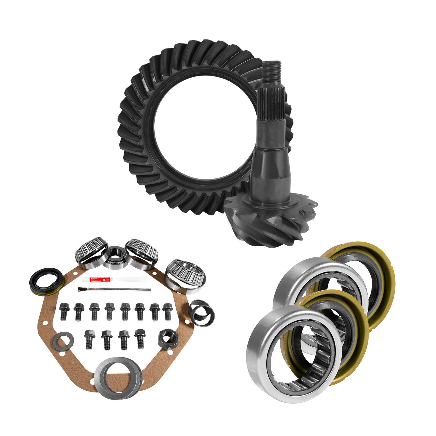 Yukon Gear YGK2076 - Yukon 9.25in CHY 3.21 Rear Ring & Pinion Install Kit 1.705in Axle Bearings and Seal