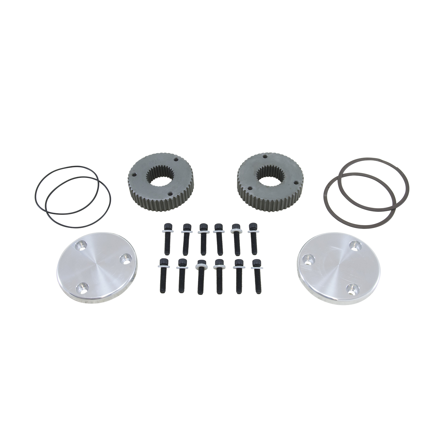Yukon Gear YHC50002 - Hardcore Drive Flange Kit For Dana 44 / 30 Spline Outer Stubs. Non-Engraved Caps