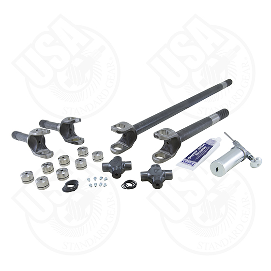 Yukon Gear ZA W24112 - USA Standard 4340CM Rplcmnt Axle Kit For TJ/XJ/YJ/WJ/Zj Front / Dana 30 / 27 Spline w/Super Joints