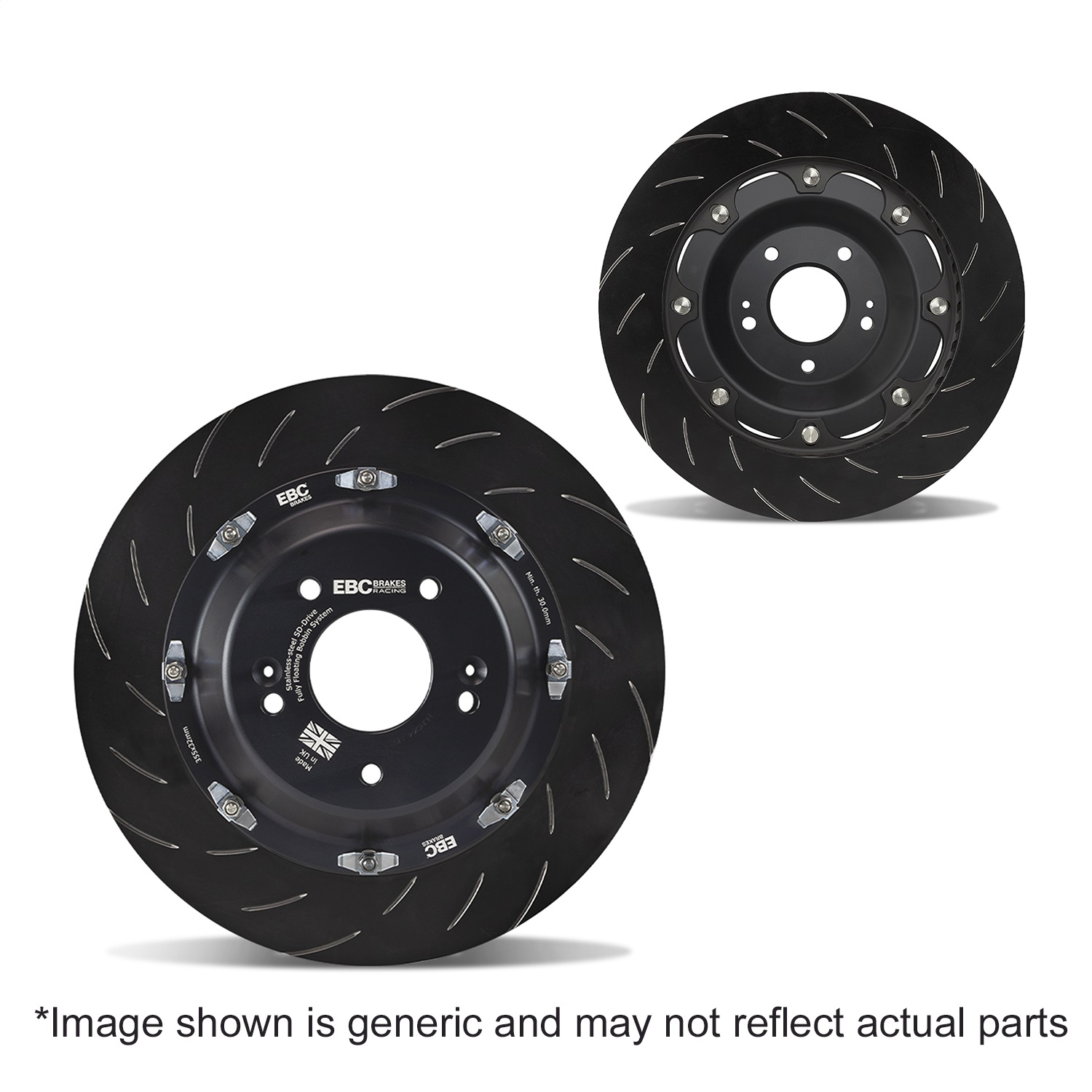 EBC SG2F009OS - Racing 2009+ Audi R8 5.2L 2 Piece Floating Conversion SG Racing Front Rotors EBC SG2F009OS - Racing 2009+ Audi R8 5.2L 2 Piece Floating Conversion SG Racing Front Rotors