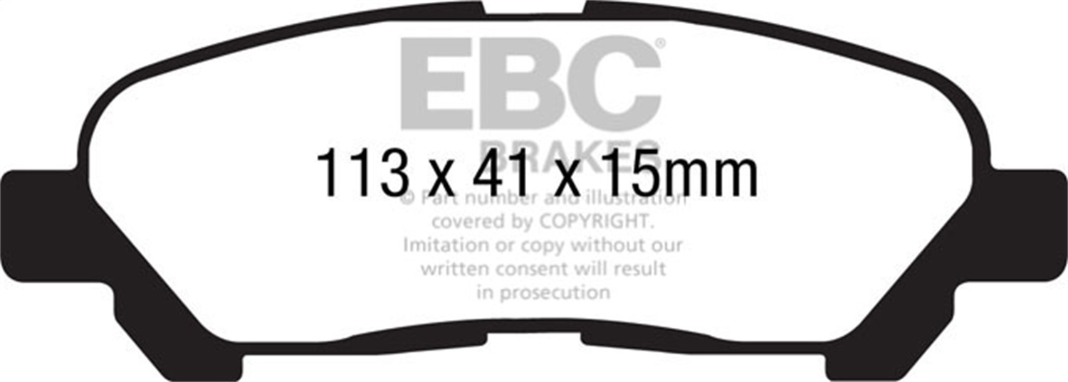 EBC UD1325 - 09-13 Toyota Highlander 2.7 2WD/4WD Ultimax2 Rear Brake Pads