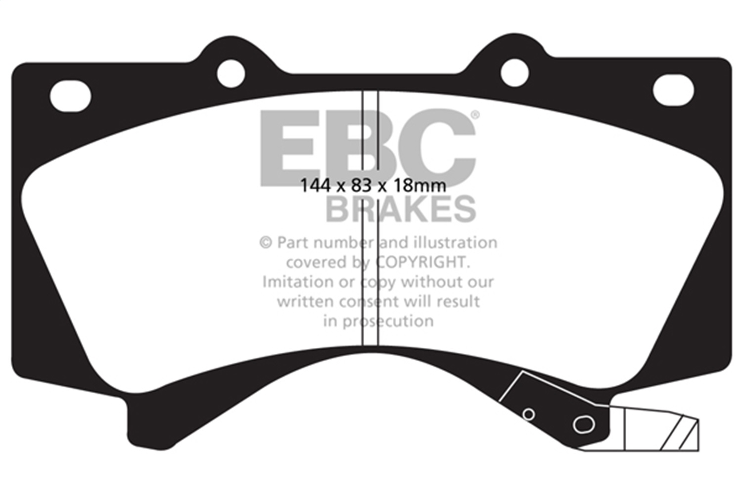 EBC UD1303 - 08+ Lexus LX570 5.7 Ultimax2 Front Brake Pads