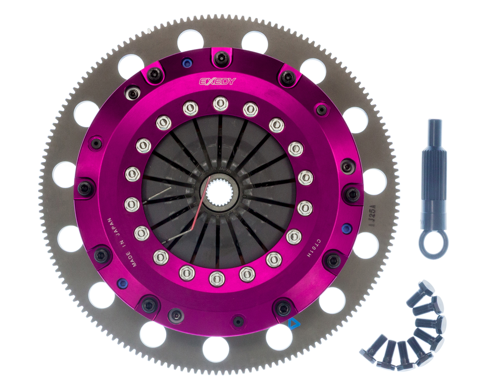 Exedy ET04XD - 11-16 Ford Mustang GT 5.0L Hyper Twin Cerametallic Clutch Sprung Center Disc Push Type Cover Exedy ET04XD - 11-16 Ford Mustang GT 5.0L Hyper Twin Cerametallic Clutch Sprung Center Disc Push Type Cover