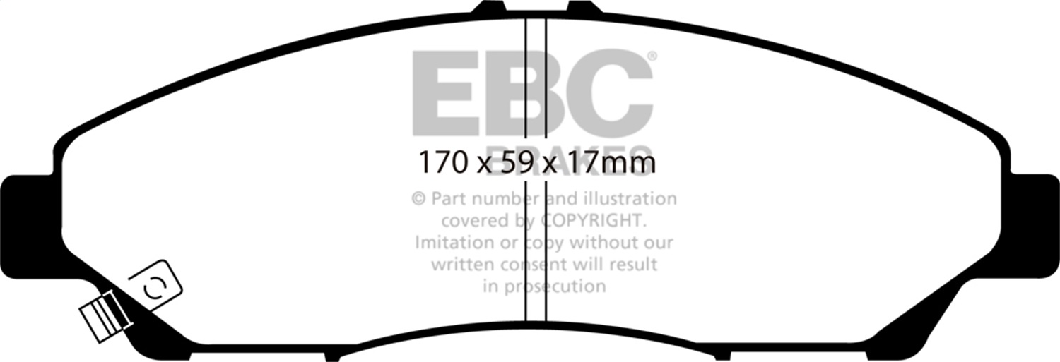 EBC UD1378 - 2016+ Honda Pilot 3.5L Ultimax2 Front Brake Pads