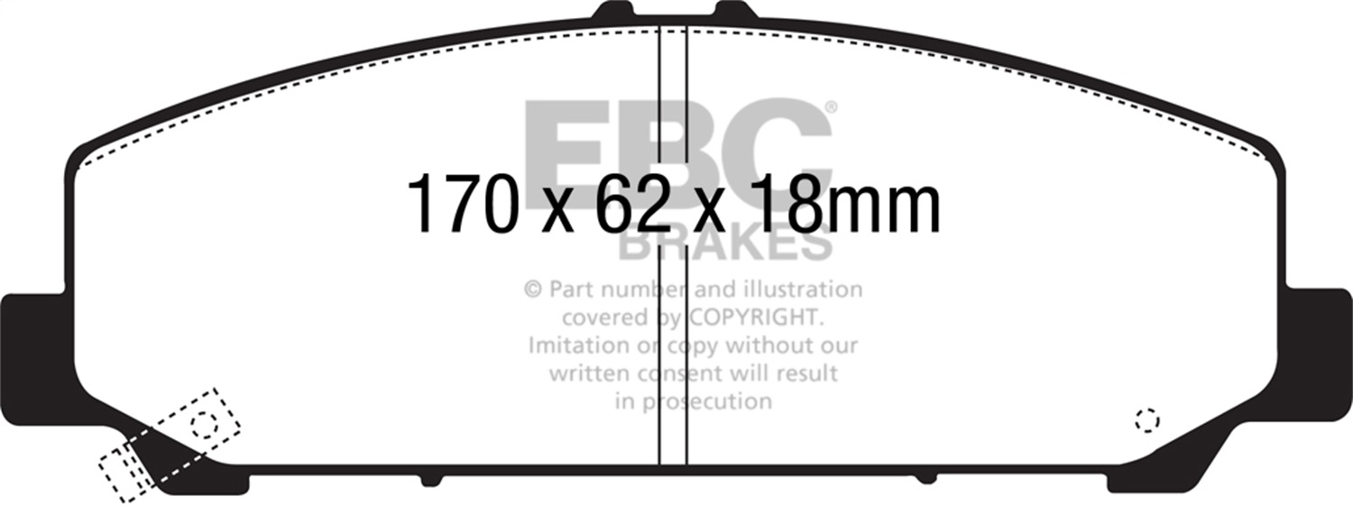 EBC UD1286 - 06-07 Infiniti QX56 5.6 (Akebono) Ultimax2 Front Brake Pads