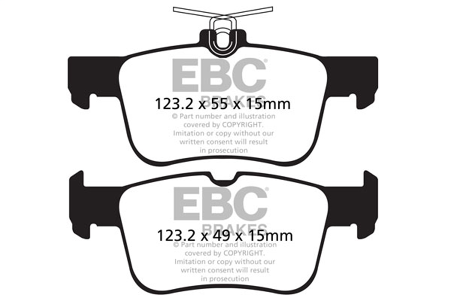 EBC UD1665 - 13+ Ford Fusion 1.6 Turbo Ultimax2 Rear Brake Pads