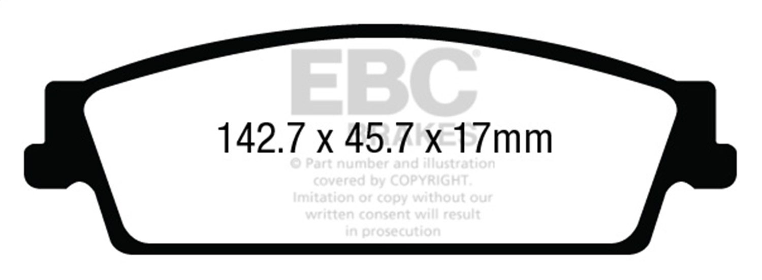EBC UD1707 - 15+ Cadillac Escalade 6.2 2WD Ultimax2 Rear Brake Pads EBC UD1707 - 15+ Cadillac Escalade 6.2 2WD Ultimax2 Rear Brake Pads
