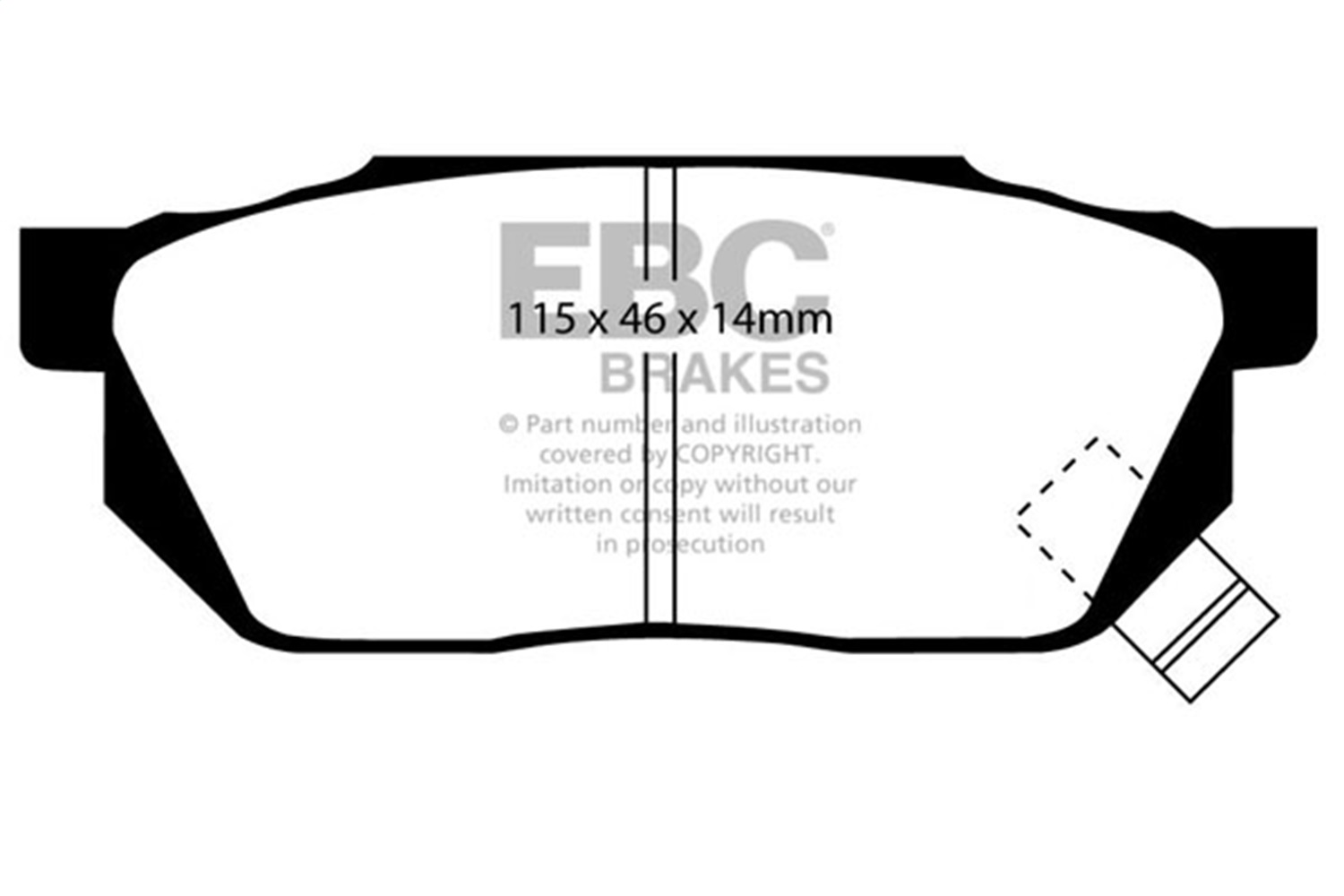 EBC UD256 - 84-87 Honda Civic CRX 1.5 DX Ultimax2 Front Brake Pads