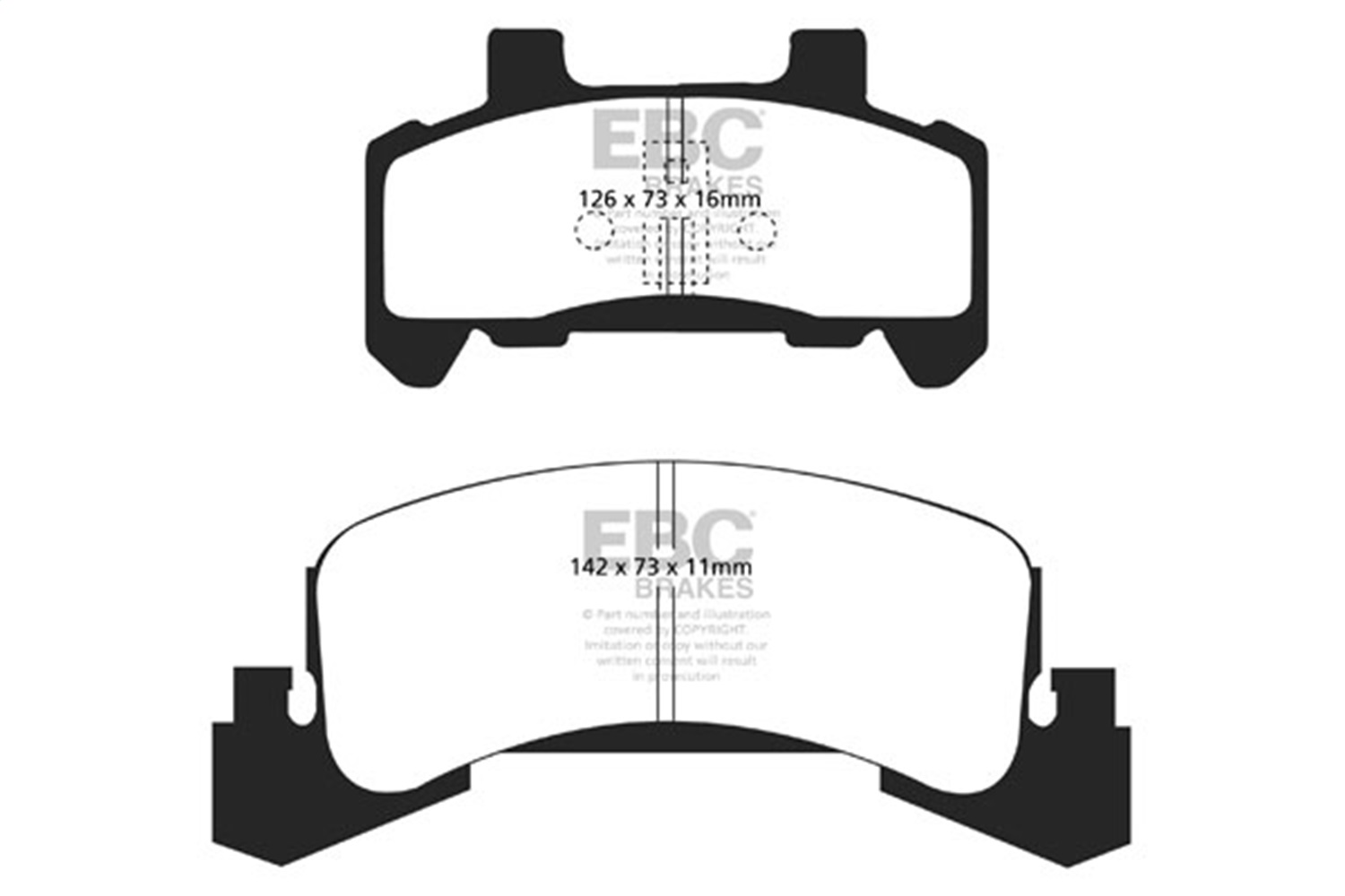 EBC UD289 - 85-87 Buick Skyhawk 1.8 Turbo Ultimax2 Front Brake Pads