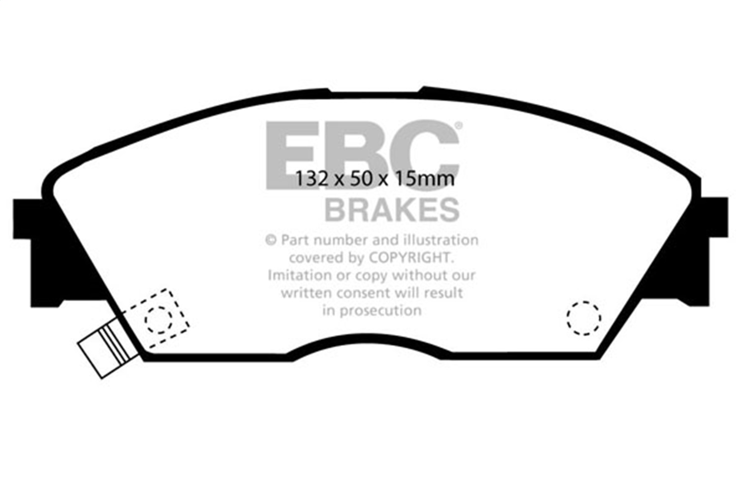 EBC UD373 - 90-92 Honda Civic CRX 1.6 Si Ultimax2 Front Brake Pads