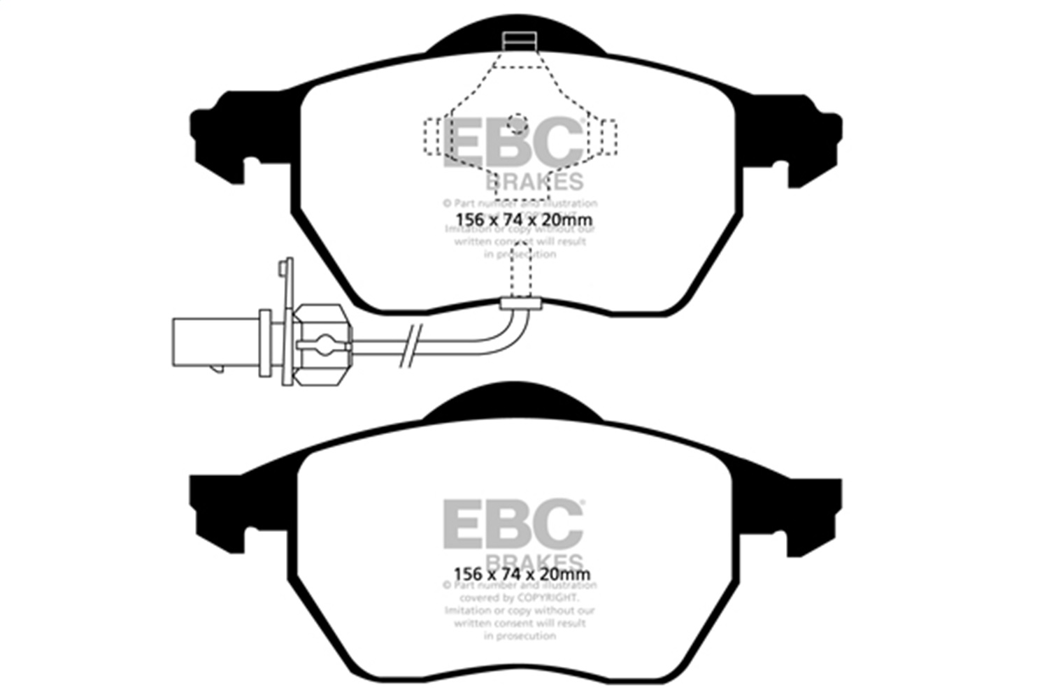 EBC UD840 - 03-04 Audi A4 1.8 Turbo Ultimax2 Front Brake Pads