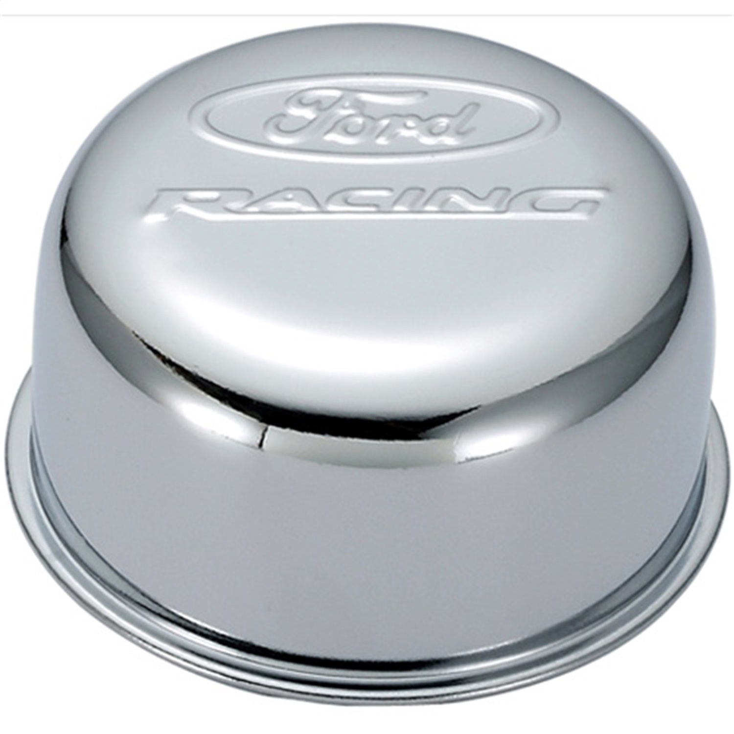 Ford Racing 302-200 - Chrome Breather Cap w/  Logo - Twist Type