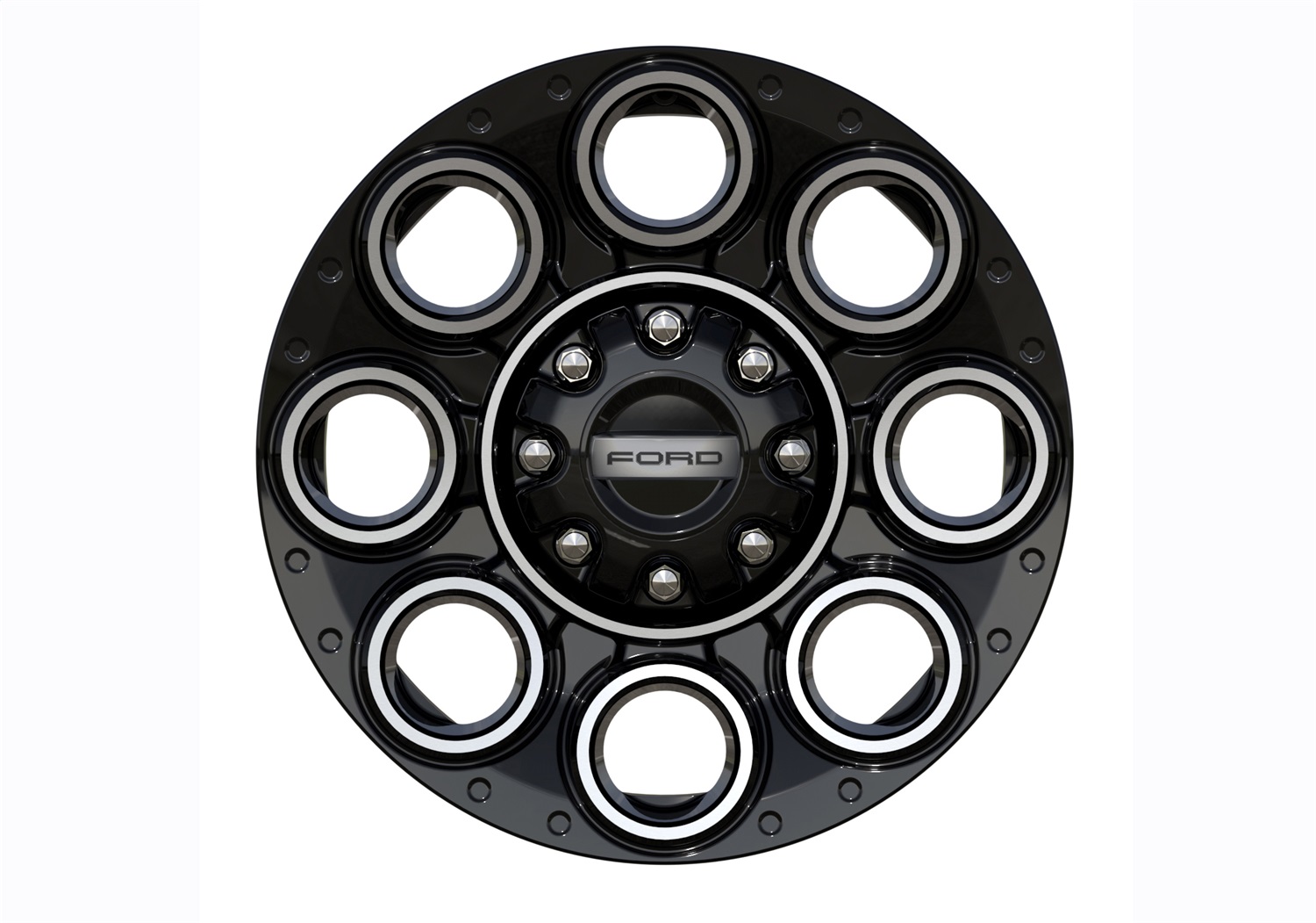 Ford Racing M-1007K-S2008GBM - 05-22 Super Duty 20in Black w/Machined Face Wheel Kit Ford Racing M-1007K-S2008GBM - 05-22 Super Duty 20in Black w/Machined Face Wheel Kit