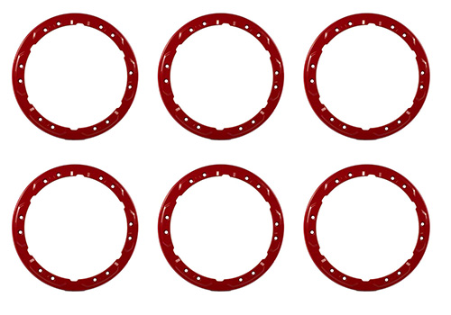 Ford Racing M-1021K-BLR - 2021+ Ford Bronco Functional Bead Lock Ring Kit - Red Ford Racing M-1021K-BLR - 2021+ Ford Bronco Functional Bead Lock Ring Kit - Red