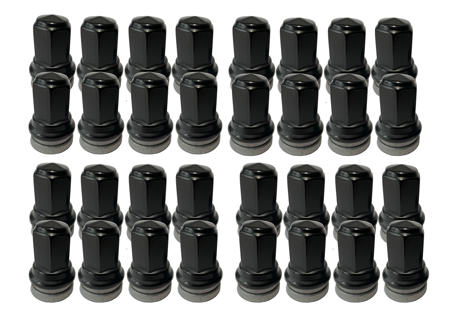 Ford Racing M-1012K-SB - M14 x 1.5 Black Lug Nut - Set of 32