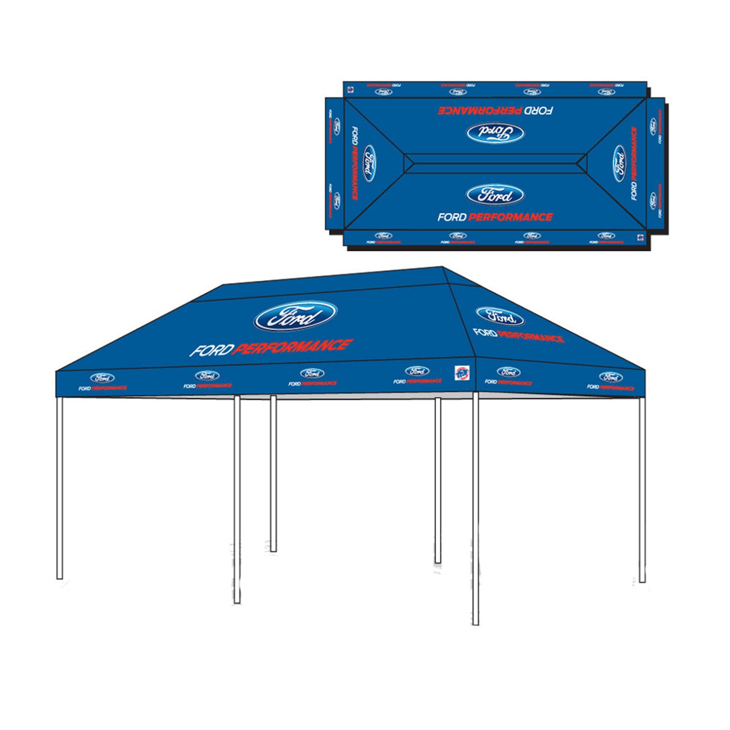 Ford Racing M-1827-T20A - Portable Shelter EZ-UP Tent