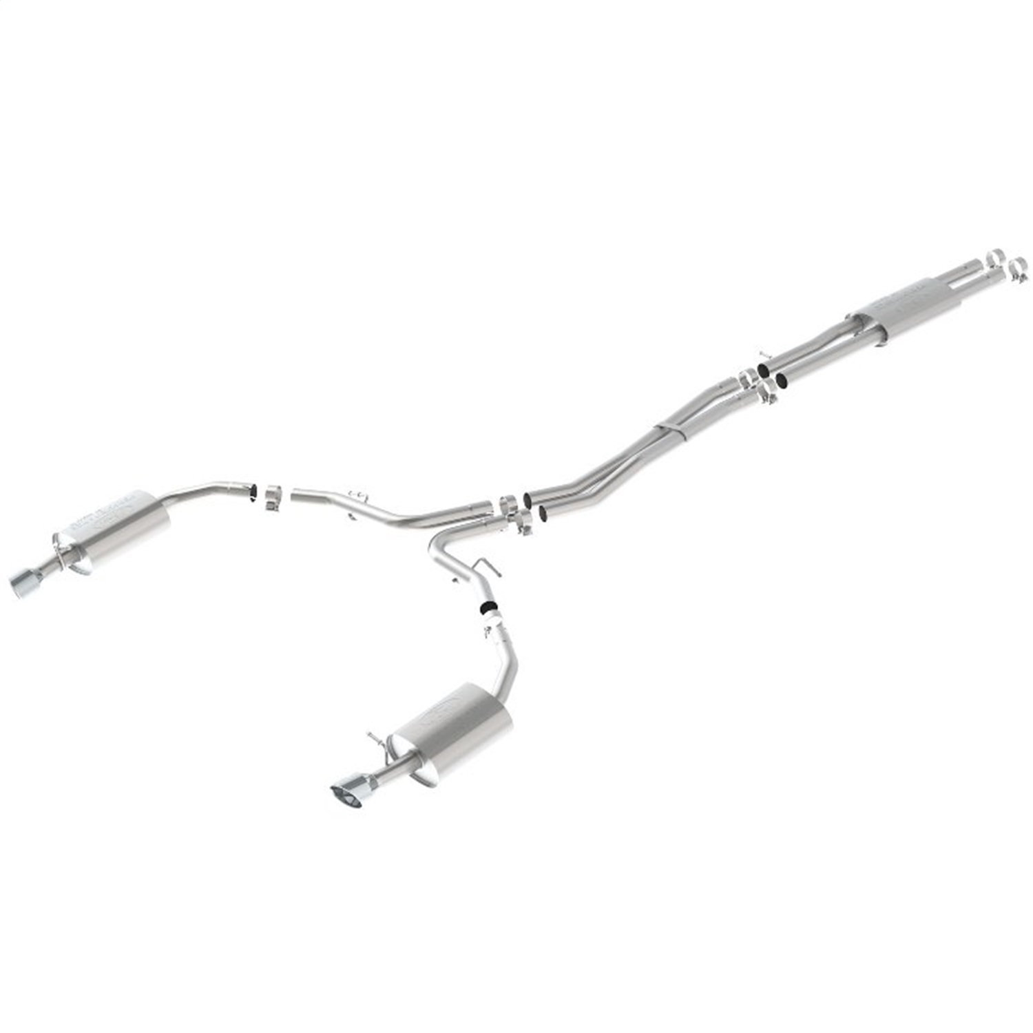 Ford Racing M-5200-SHOTC - 10-17 Taurus Sho Cat-Back Touring Exhaust System - Chrome Tips