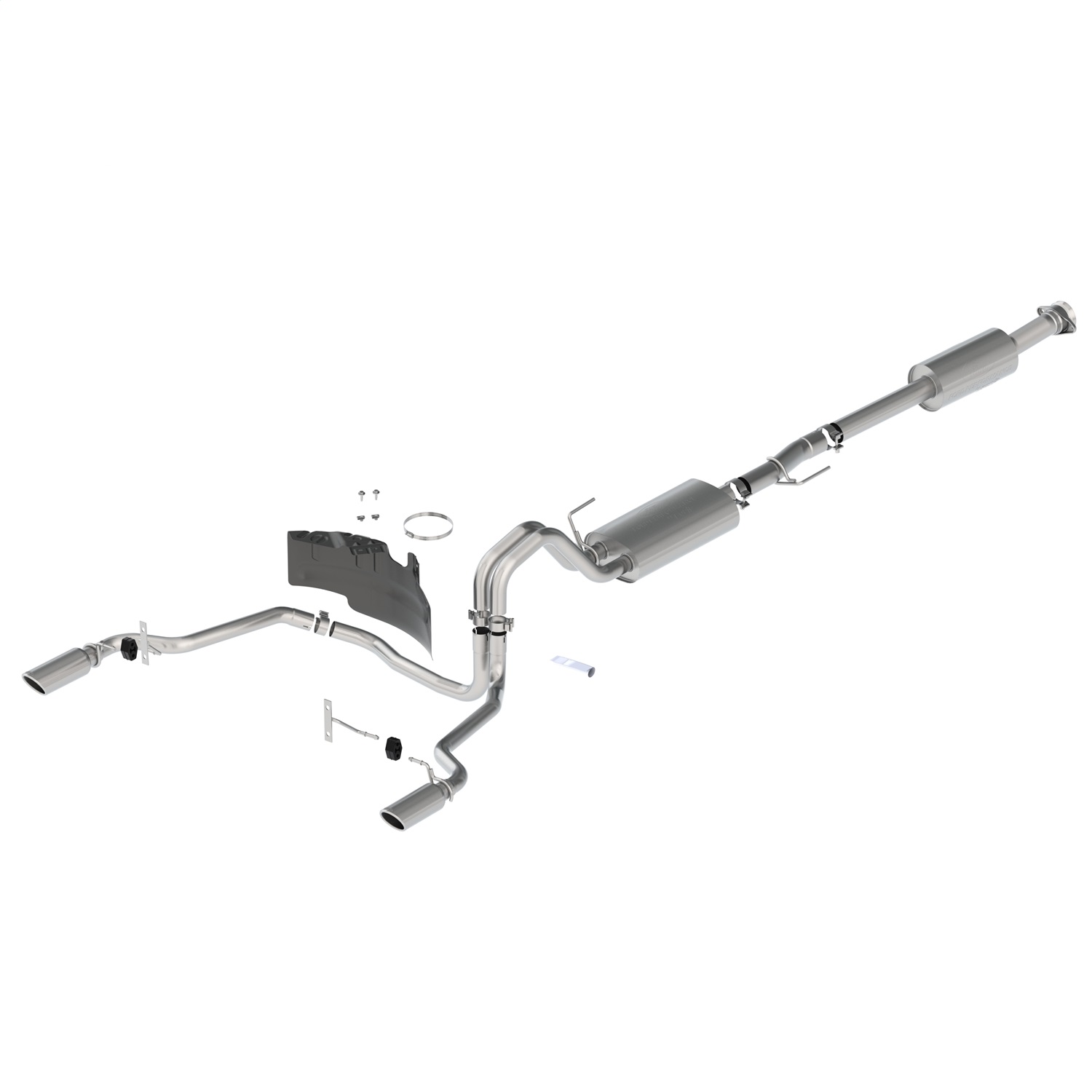 Ford Racing M-5200-FTCR - 21-24 F-150 Touring Rear Exit Exhaust - Chrome Tips