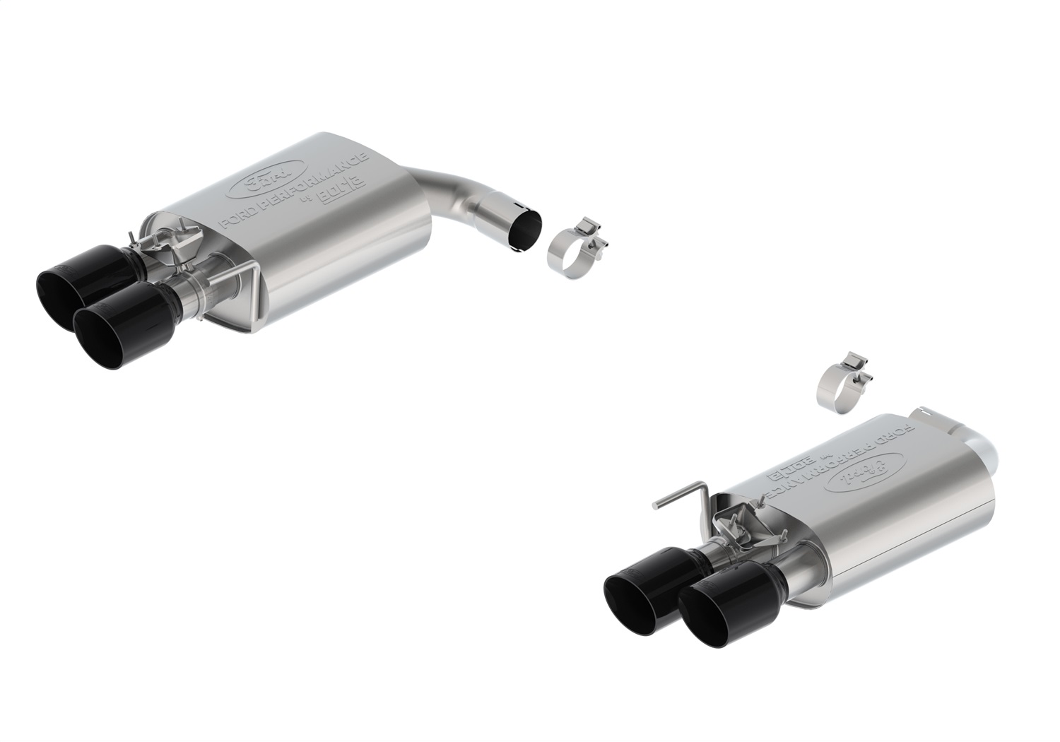 Ford Racing M-5230-M2EB - 2024 Mustang 2.3L Extreme Active Axle-Back - Black Tip