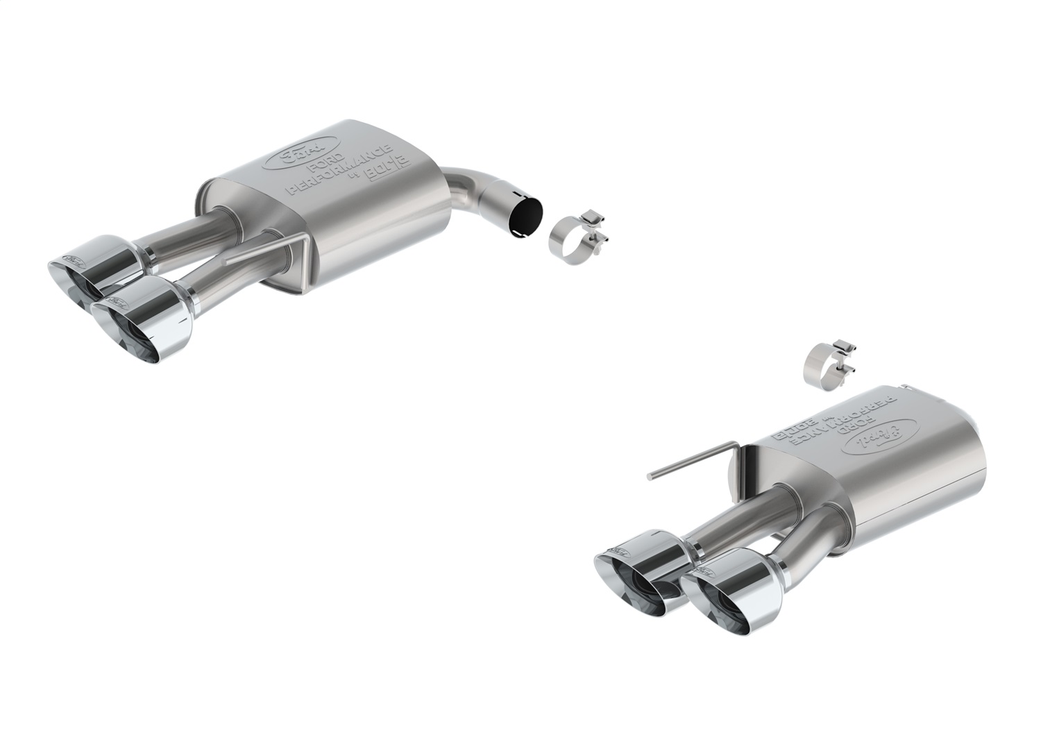 Ford Racing M-5230-M5ECV - 2024 Mustang 5.0L Extreme Non-Active Axle-Back w/Valance - Chrome Tip