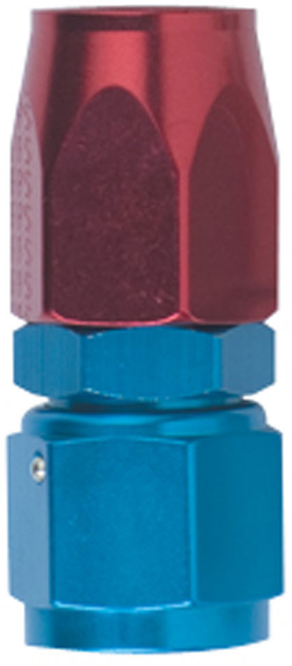 Fragola 100106 - 6AN Straight Power Flow Hose End - Blue/Red