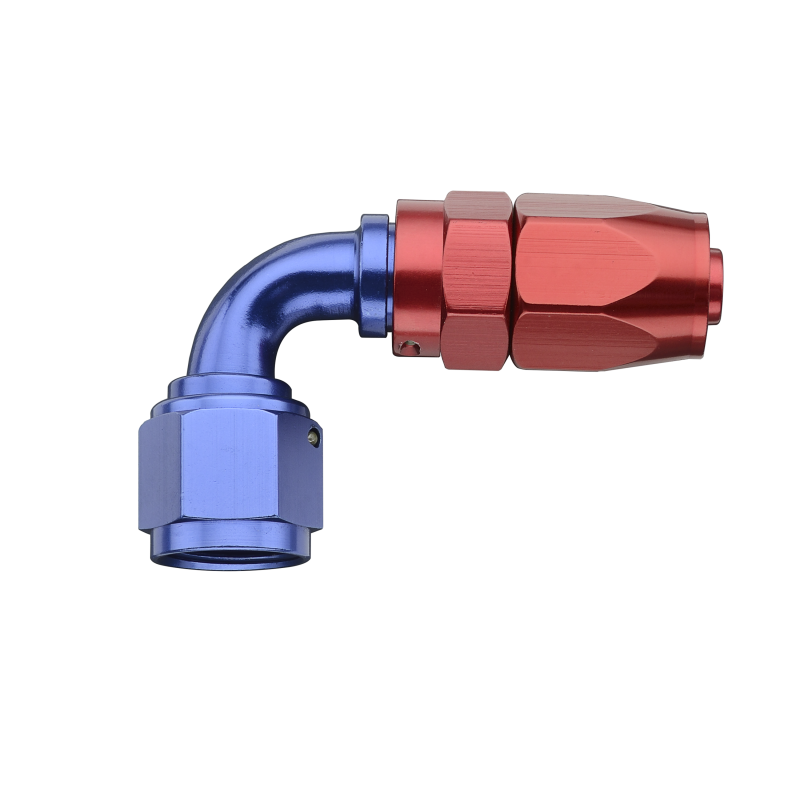 Fragola 229008 - 8AN x 90 Degree Pro-Flow Hose End - Blue/Red