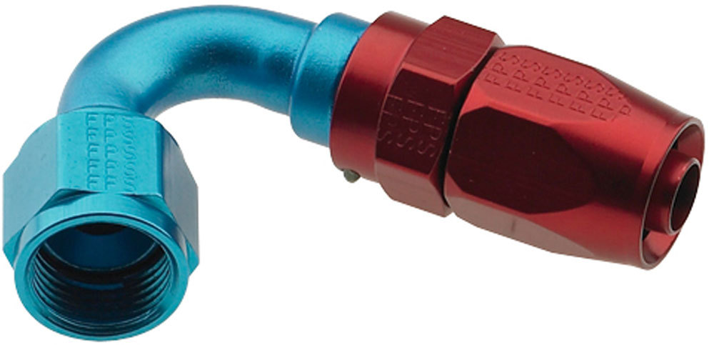 Fragola 231208 - 8AN x 120 Degree Pro-Flow Hose End - Blue/Red