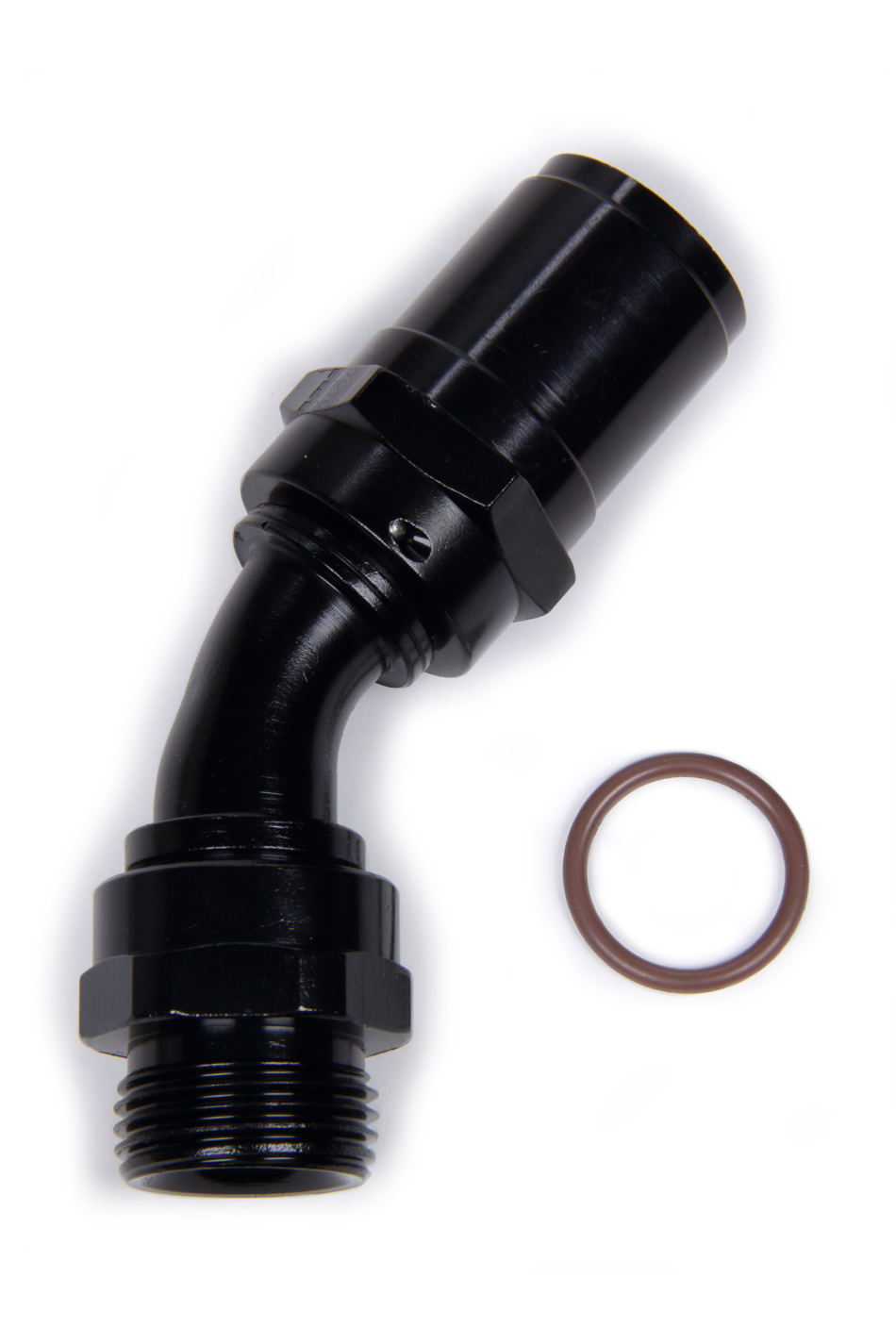 Fragola 2604510-RAD - 10AN Male Rad. Fitting x 45 Degree Race-Rite Crimp-On Hose End Fragola 2604510-RAD - 10AN Male Rad. Fitting x 45 Degree Race-Rite Crimp-On Hose End