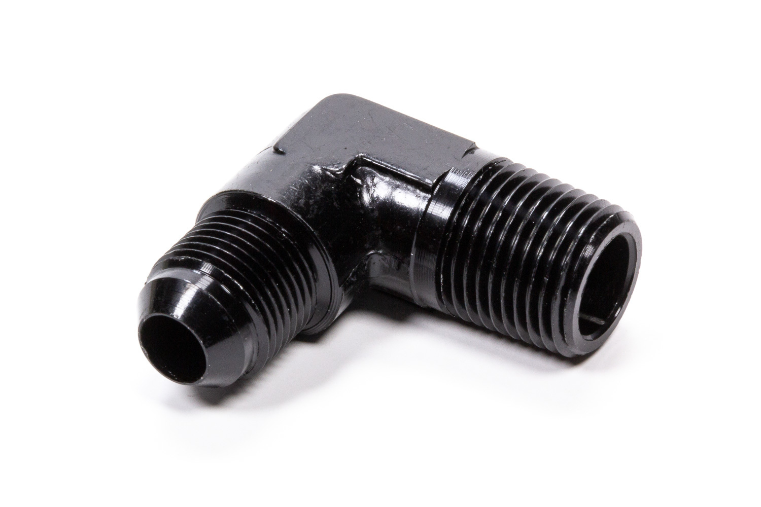 Fragola 482288-BL - 8AN x 1/2 NPT 90 Degree Adapter - Black Fragola 482288-BL - 8AN x 1/2 NPT 90 Degree Adapter - Black