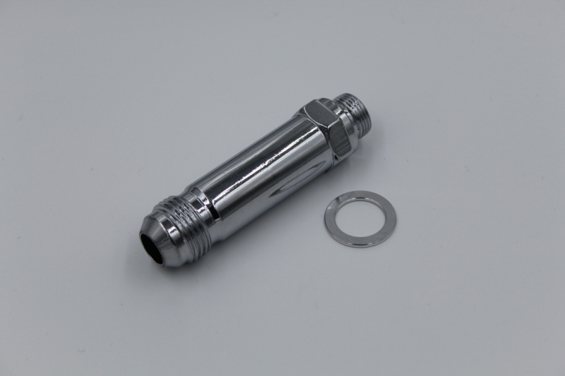 Fragola 491978-CH - 8AN x 9/16-24 Carb Adapter Long 3in - Chrome Fragola 491978-CH - 8AN x 9/16-24 Carb Adapter Long 3in - Chrome