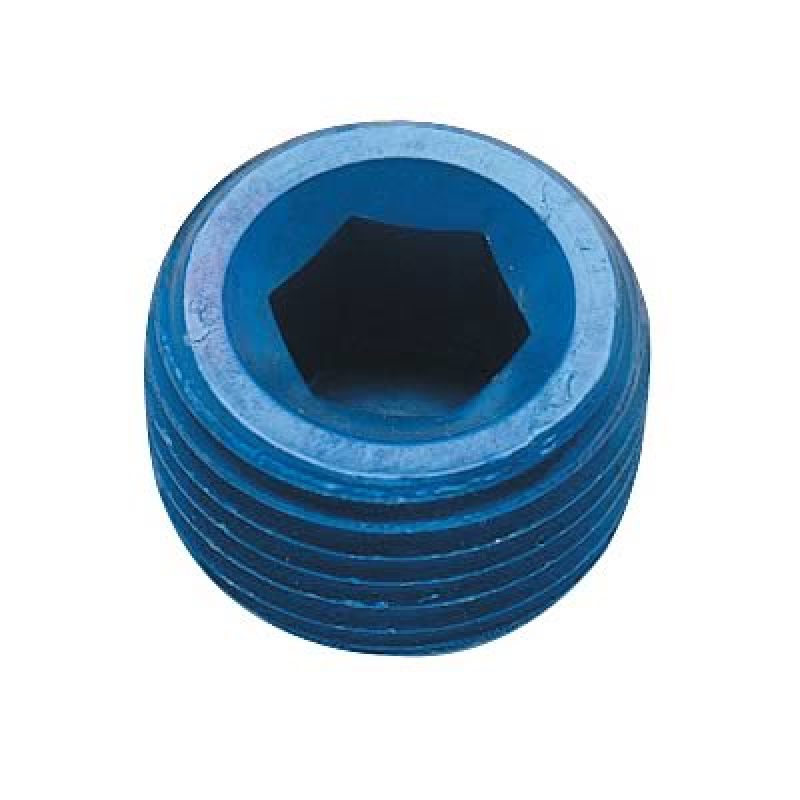 Fragola 493201 - 1/16 NPT Internal Pipe Plug - Blue Fragola 493201 - 1/16 NPT Internal Pipe Plug - Blue