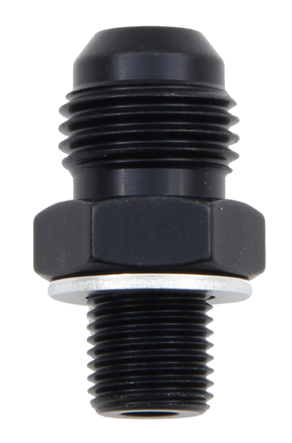 Fragola 491961-BL - 6AN x 10mm x 1.0 Male Adapter-Weber - Black Fragola 491961-BL - 6AN x 10mm x 1.0 Male Adapter-Weber - Black