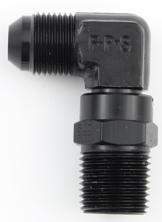 Fragola 499166-BL - 6AN x 3/8 NPT 90 Degree Swivel - Black