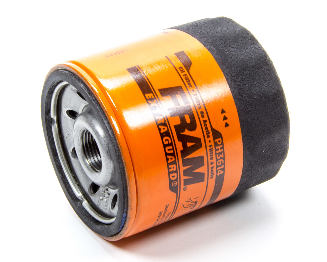 Fram PH3614 - Oil Filter - Extra Guard - Canister - Screw-On - 3.43 in Tall - 3/4-16 in Thread - Steel - Orange Paint - Various Applications - Each