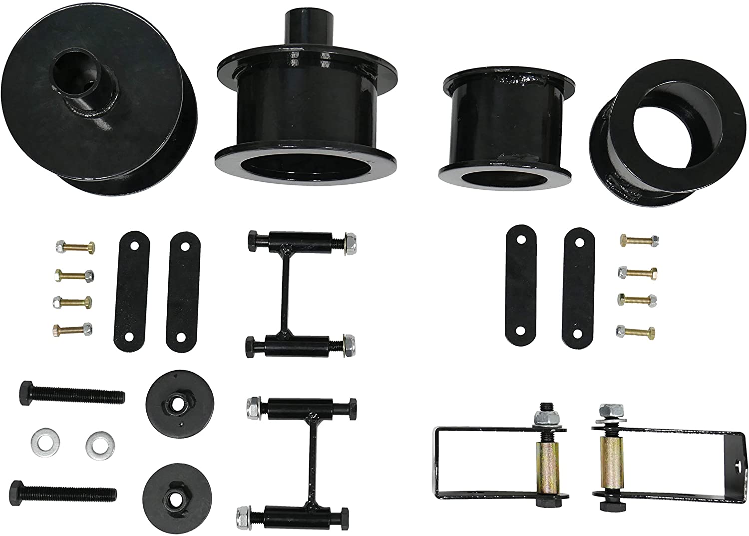 Freedom Offroad FO-J30330 - 3 Inch Coil Spring Spacers Front + Rear with Shock Extenders and Brake Line Brackets 07-18 Wrangler JK Freedom Off-Road