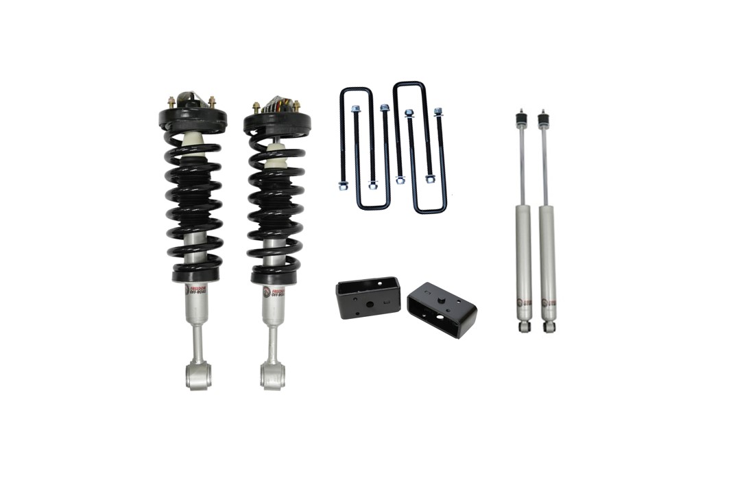 Freedom Offroad FO-F804-KIT - 3 Inch Front Lift Strut 2 Inch Rear Blocks w/U-Bolts and Shocks 04-08 F-150 06-08 Mark LT Freedom Off-Road Freedom Offroad FO-F804-KIT - 3 Inch Front Lift Strut 2 Inch Rear Blocks w/U-Bolts and Shocks 04-08 F-150 06-08 Mark LT Freedom Off-Road