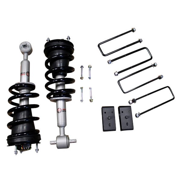 Freedom Offroad FO-G803-KIT - 3 Inch Front Lift Struts 2 Inch Rear Blocks w/U-Bolts 07-18 Silverado/Sierra 1500 Freedom Off-Road Freedom Offroad FO-G803-KIT - 3 Inch Front Lift Struts 2 Inch Rear Blocks w/U-Bolts 07-18 Silverado/Sierra 1500 Freedom Off-Road